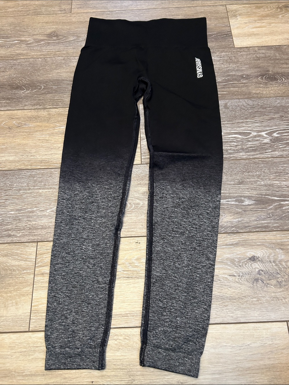 Gymshark Kids Black to Heather Gray Ombre Leggings